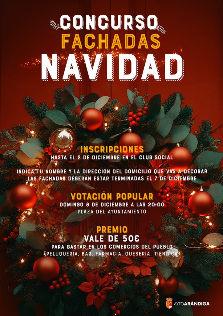 Concurso de fachadas Navidad en Arándiga 2024
